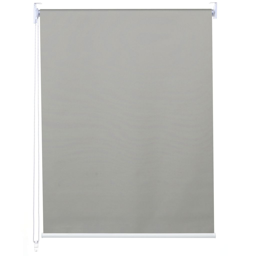 Rollo MCW-D52, Fensterrollo Seitenzugrollo Jalousie, Sonnenschutz Verdunkelung blickdicht 100x230cm grau