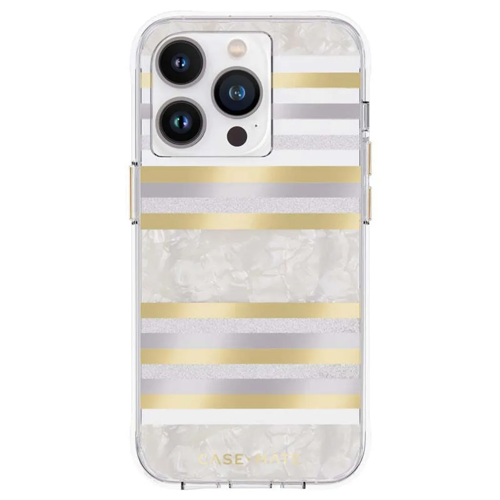 CASE MATE Coque iPhone 14 Pro MagSafe à Rayures Nacrées Multicolore