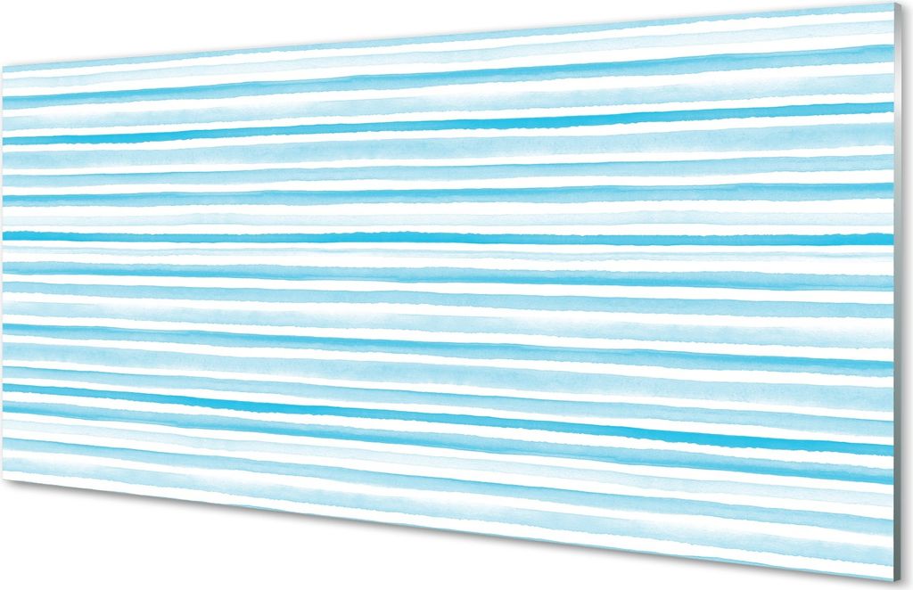 Glasbilder 120x60 Wandkunst Blaue Streifen