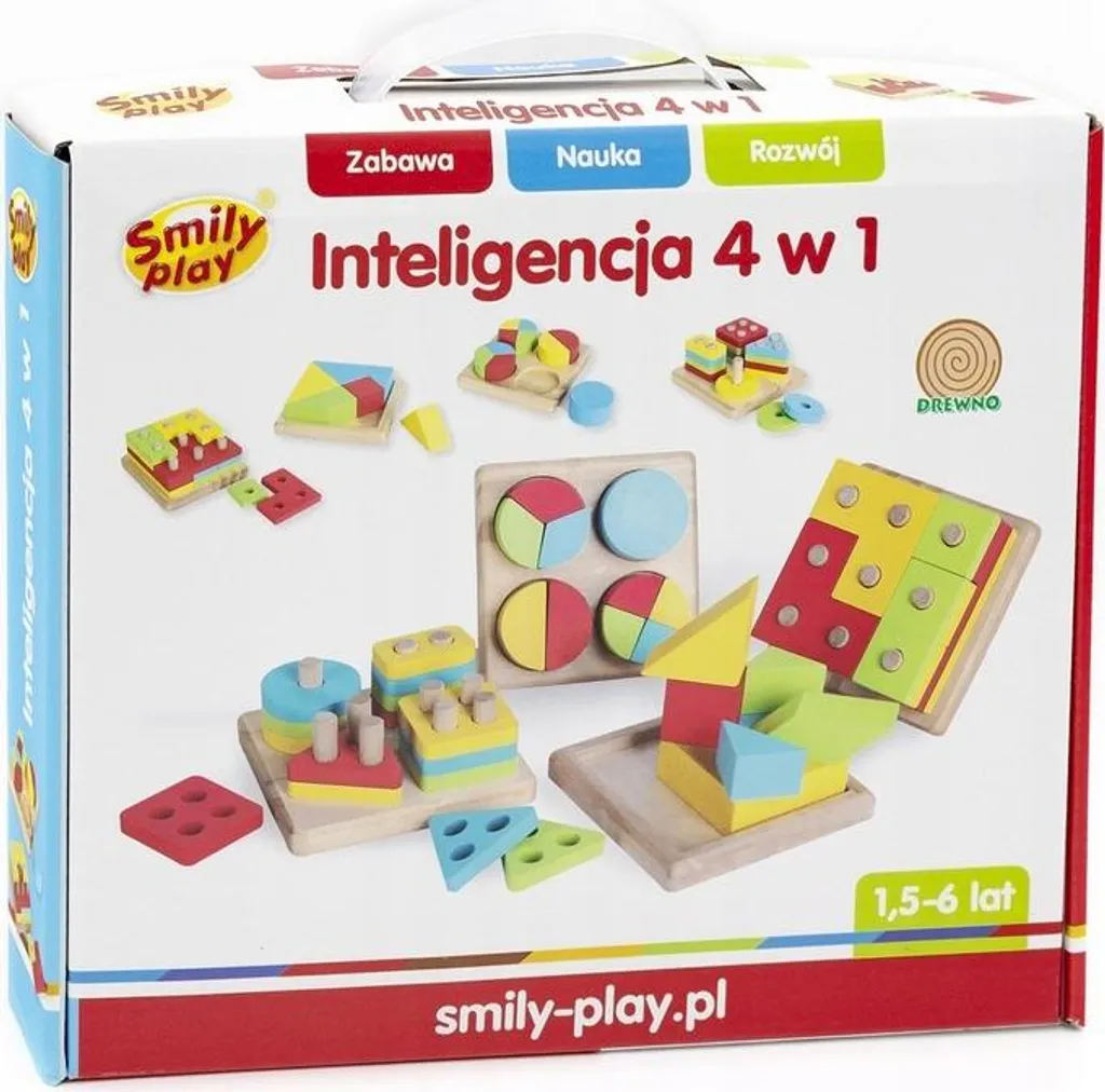 Puzzle en bois ANEK Intelligence 4 en 1 : Jeu éducatif pour enfant 2 ans