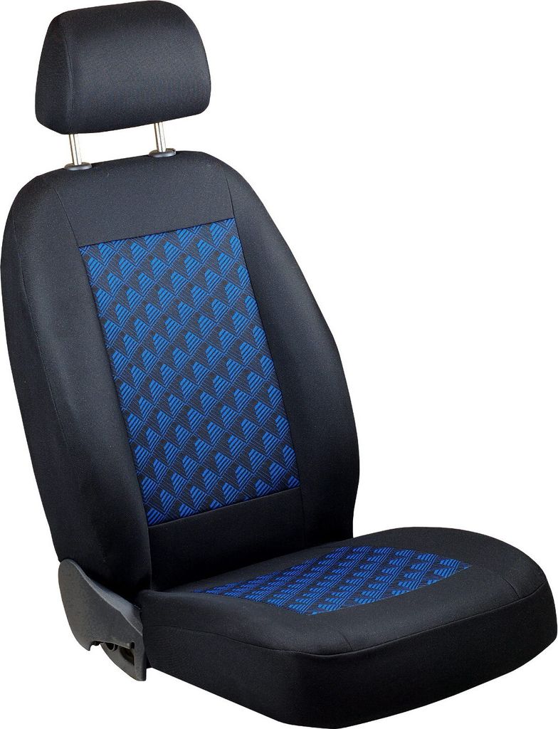 Zakschneider Schwarz-Blau Effekt 3D Sitzbezug für FIAT BARCHETTA Fahrer Sitzbezug
