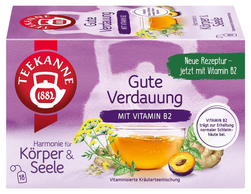 TEEKANNE 8020 TEEKANNE Gute Verdauung mit Vitamin B2 Tee 18 Zdjęcie produktu 