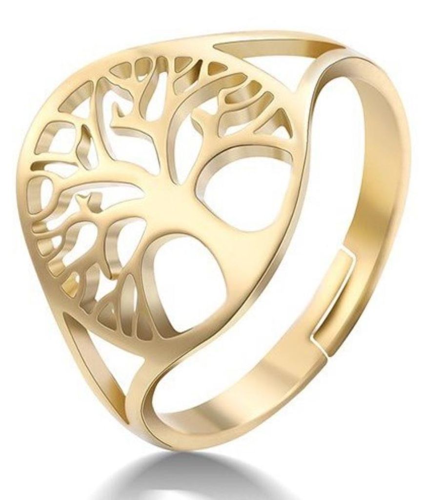 Ring "Baum des Lebens", vergoldet