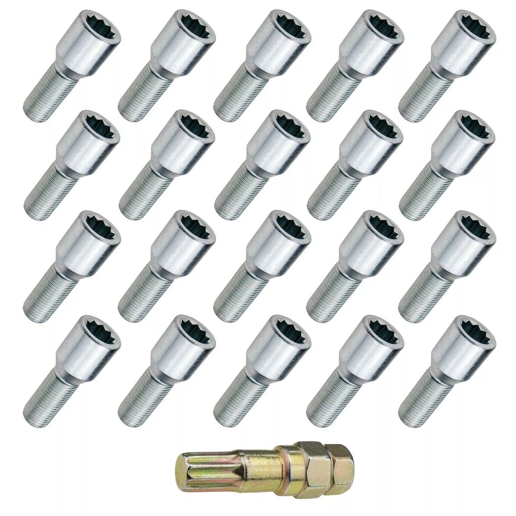 20x Kegelbund Radschraube, M12x1.25, Gewindelänge: 36mm, SW 10R