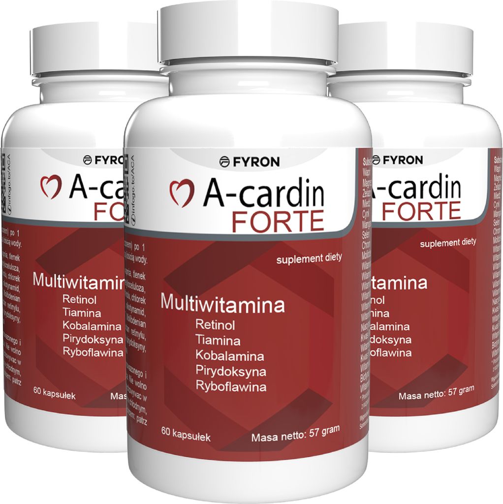 A-Cardin Forte - 180 Kapseln (3 x 60 Kapseln) - 3er Pack Produktbild 