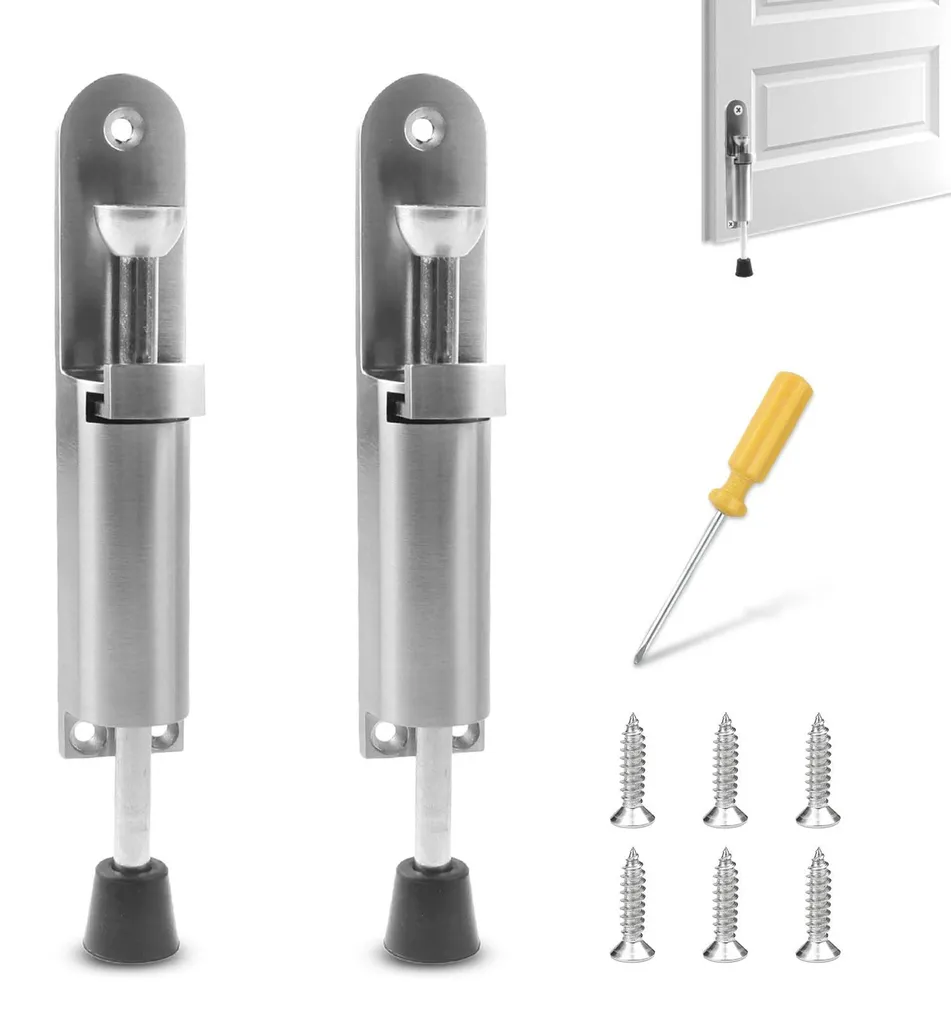 Lot de 2 butoirs de porte au pied en alliage de zinc robustes et durables