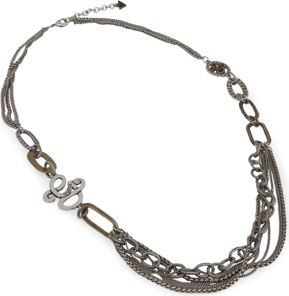 Collier Guess UFN50801 Gris avec Détails Gravés - Finition Métal Brillant