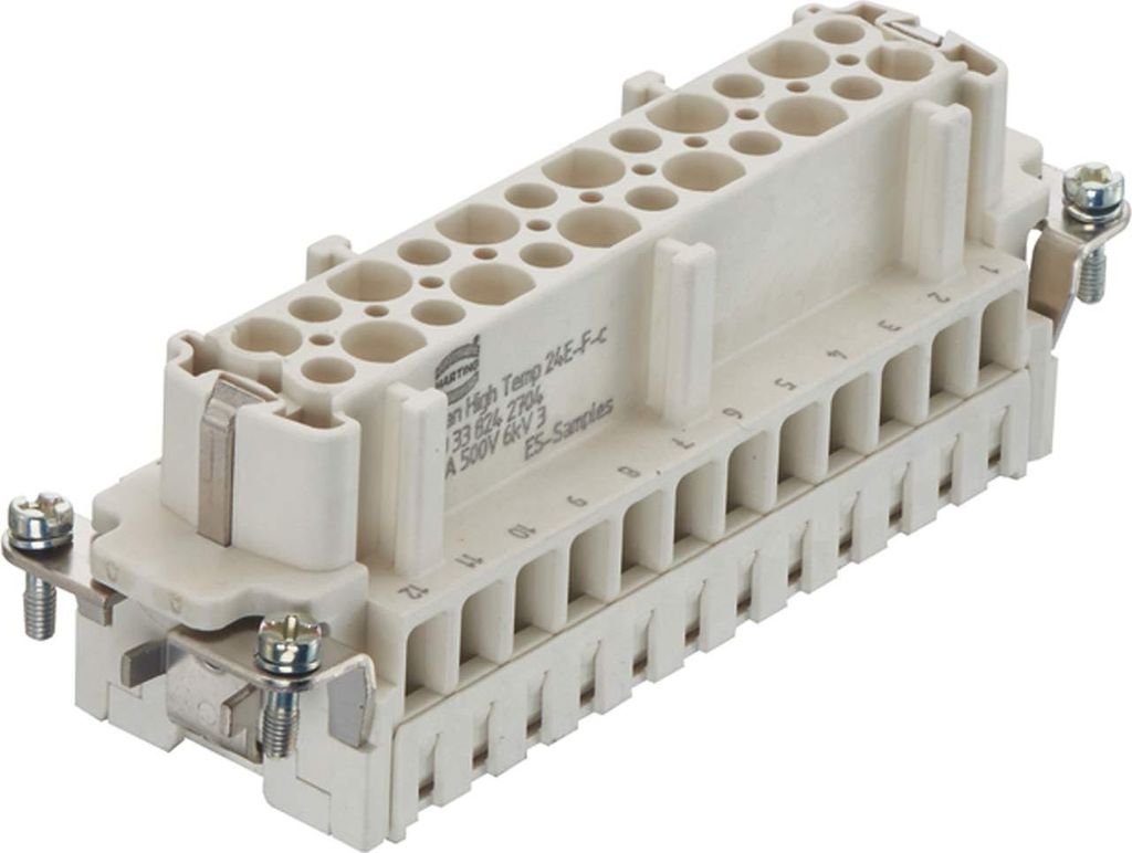 HARTING Han High Temp 24E Buchseneinsatz (F) Crimpanschluss, 24-polig+PE 500V, 16A - 1 Stück
