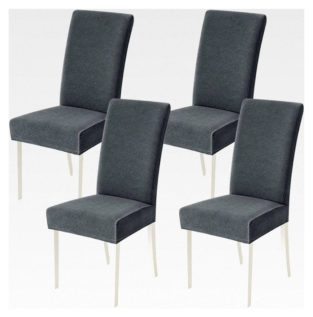 Stuhlhussen 4er Set Stretch für Esszimmerstühle, Abnehmbare Waschbare Stuhlbezüge für Hotel, Bankett, Küche, Restaurant, Haus, Hochzeit, Party...