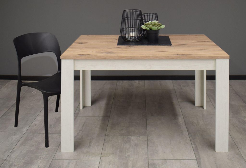 FURNARO Esstisch Flix ausziehbar Esszimmertisch Tisch B/H/T: 110-150x76x60 cm, Farbe:Pino aurelio/ viking oak