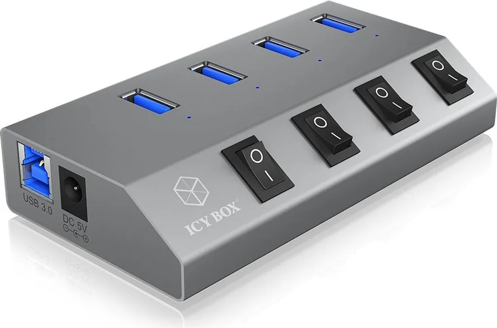 Hub USB 3.2 Gen 1 Icy Box IB-HUB1405 Type-B 5 Gbit/s Anthracite