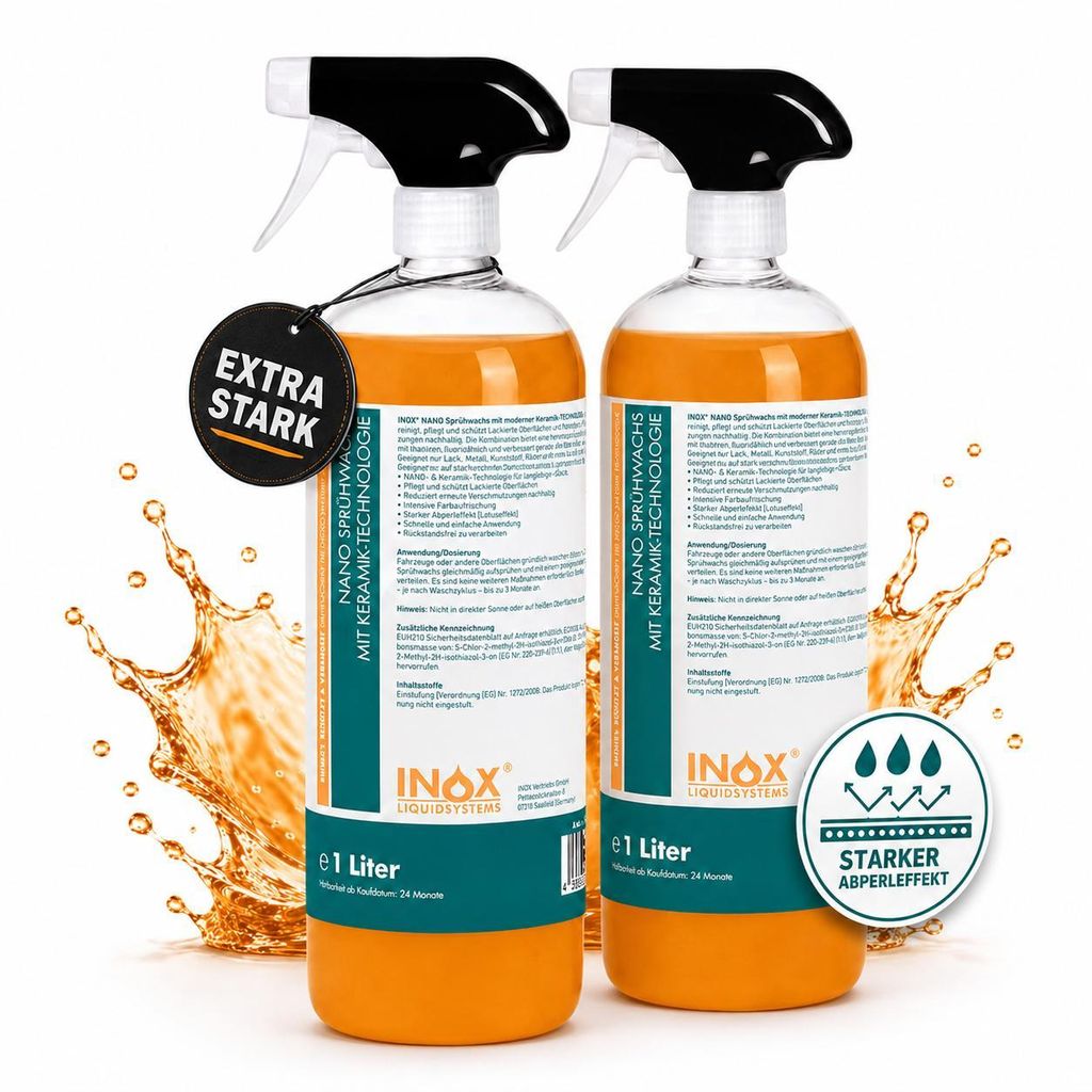 INOX® Sprühwachs 2x1L Auto Spray Wax Autowachs Versiegelung Produktbild 