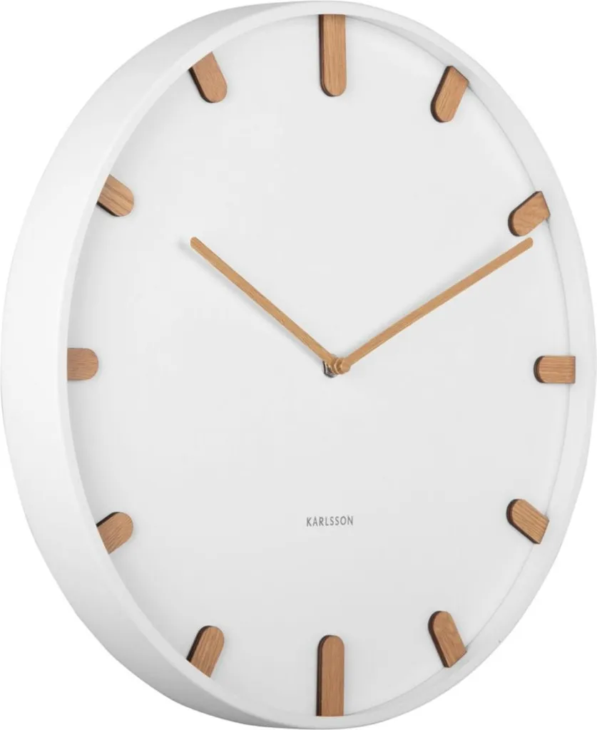 Horloge Murale Grace Blanche Karlsson - Finissez-en avec le Tic-Tac Bruyant