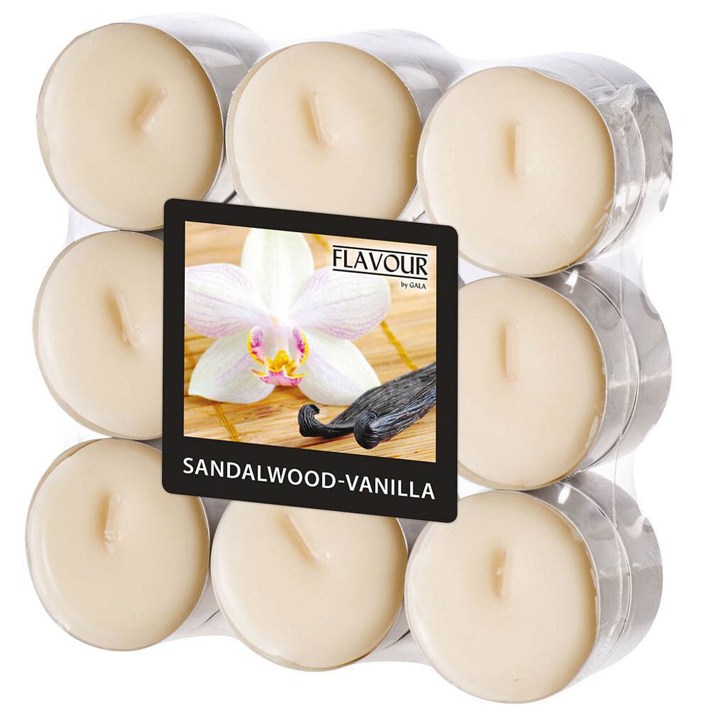 18 bougies à réchaud FLAVOUR by GALA ivoire santal-vanille Image du produit 