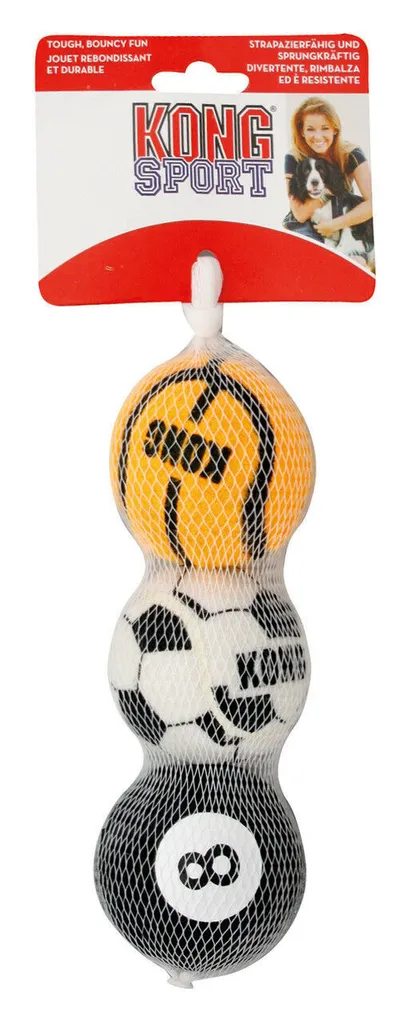KONG Sport Balls M - Set 3 Palline Resistenti per Cani Medi