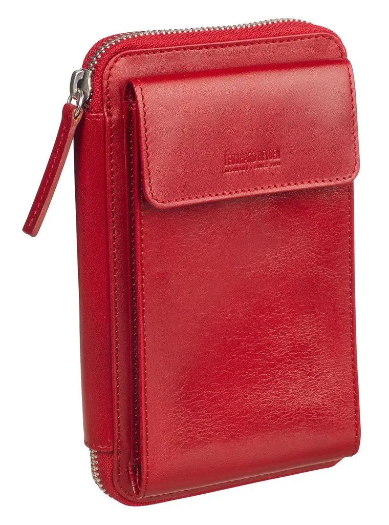 Sac pour téléphone Leonhard Heyden Cambridge Mobile Crossbody Cuir Rouge