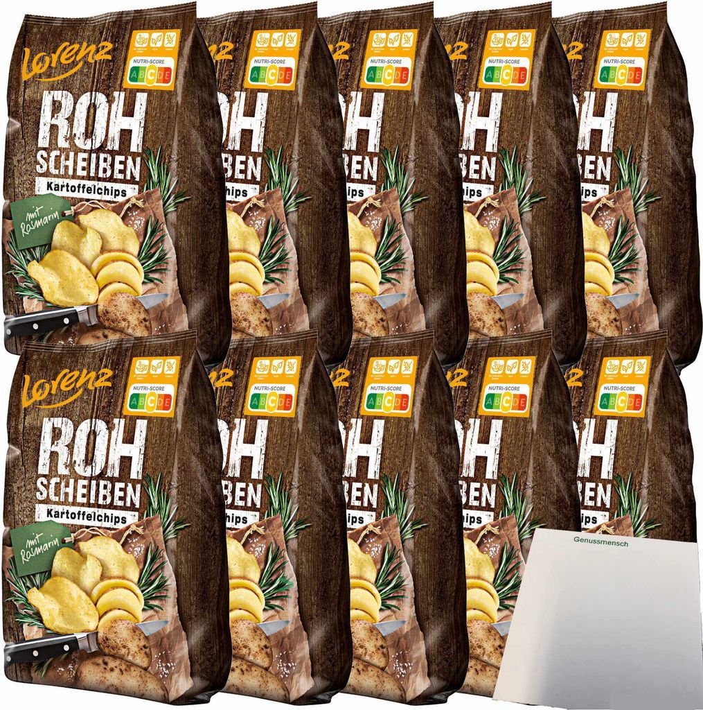 Lorenz Rohscheiben Kartoffelchips mit Rosmarin VPE (10x120g Produktbild 