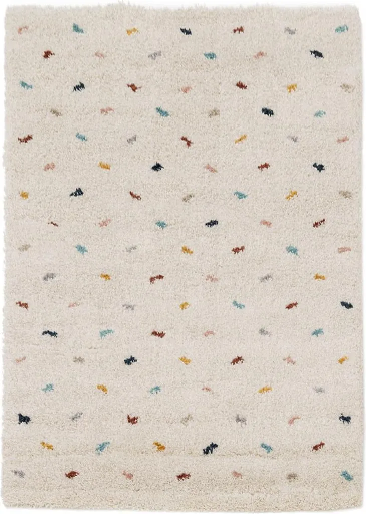 CALYPSO 4 Tapis shaggy tissé à motif simple - Style berbère moderne
