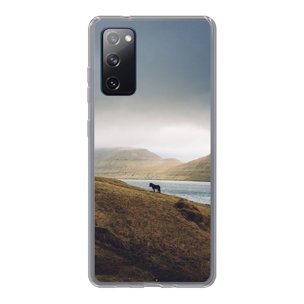 MuchoWow Handyhülle Schutzhülle Hülle für Samsung Galaxy S20 FE Pferd - Berg - Landschaft Silikon Softcase Handy Hülle - Abdeckung