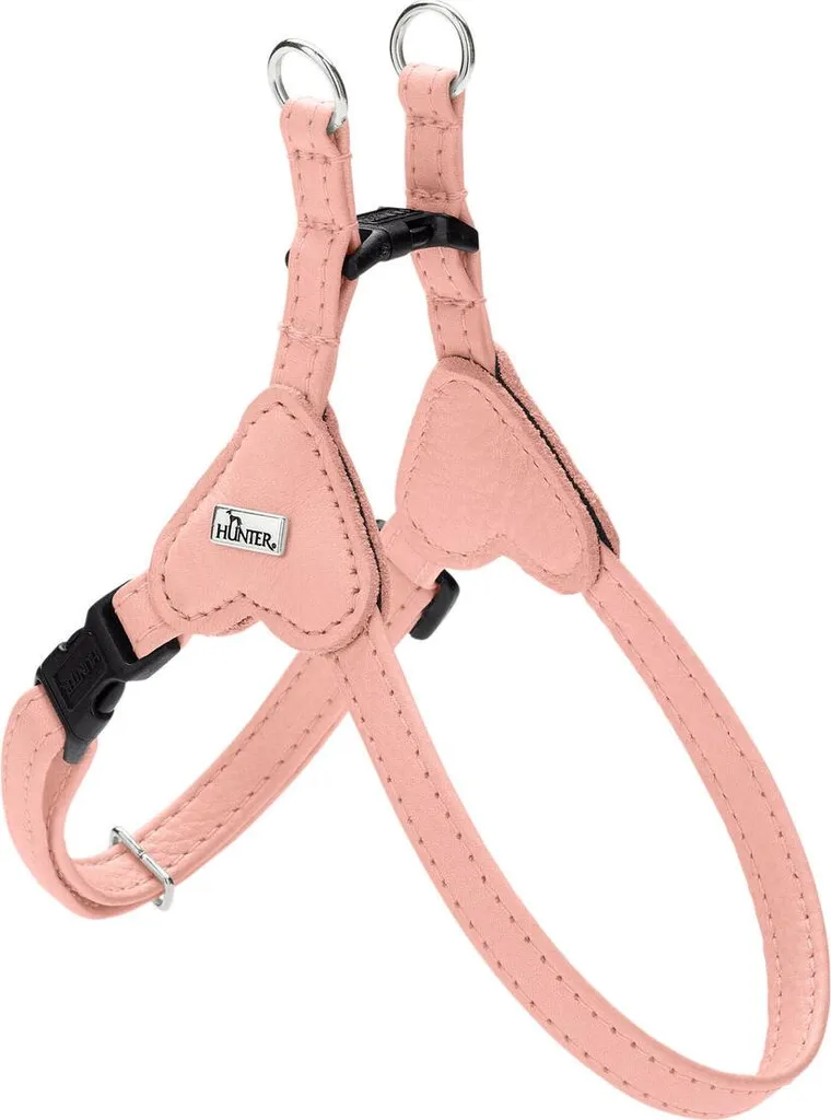 Hunter SOHO MINI: Pettorina Essenziale in Pelle Rosa per Piccoli Cani