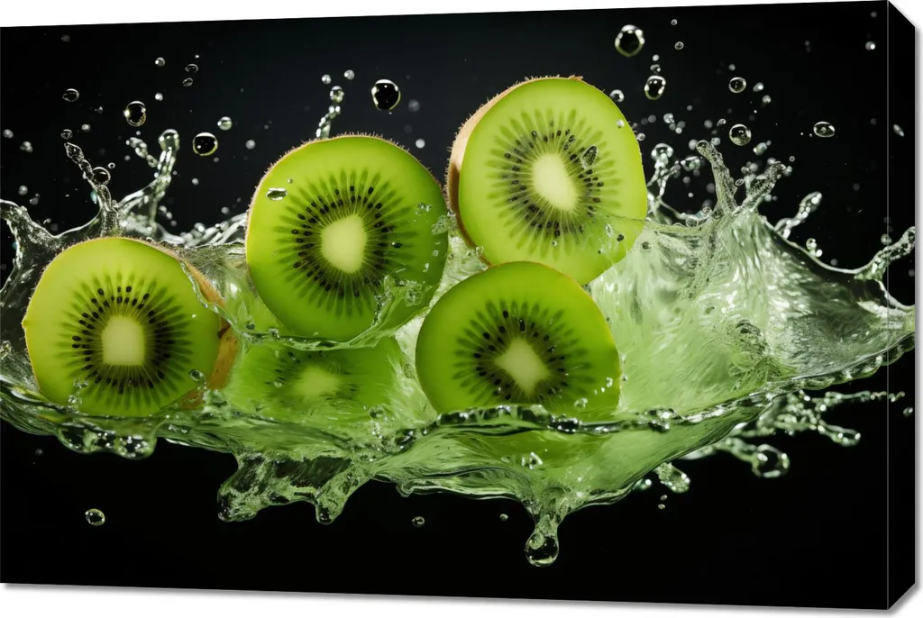 Decorazione Parete 90x60 Energia Kiwi - Quadro Canvas per Casa