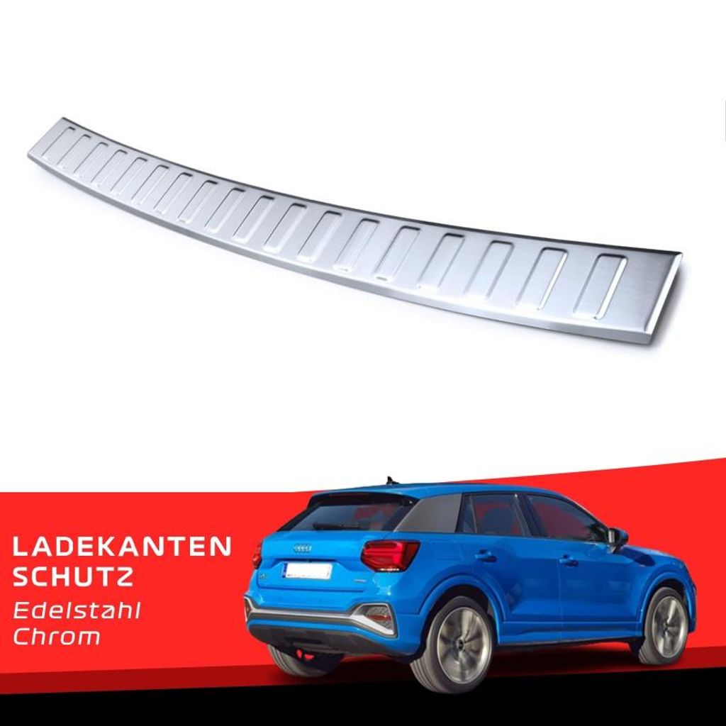 Edelstahl Ladekantenschutz Chrom poliert Stoßstangen Schutz Produktbild 