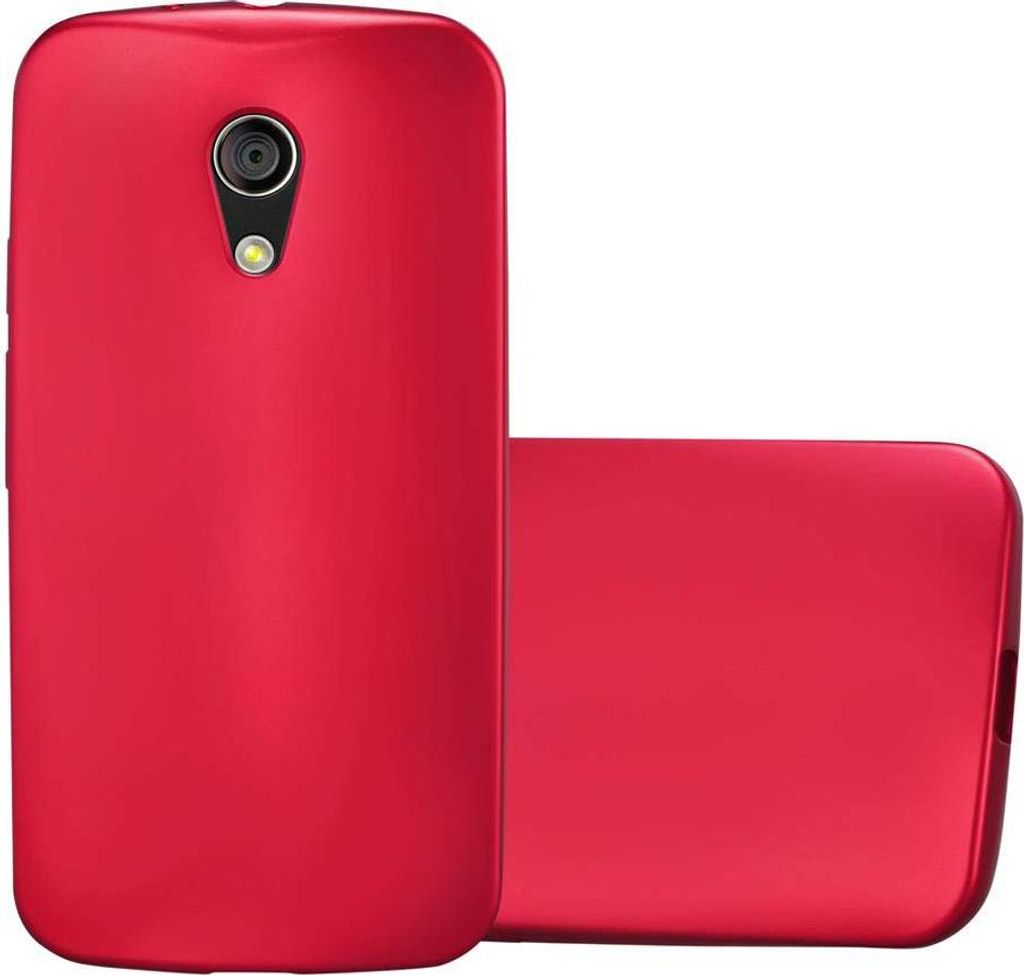 Cadorabo Schutzhülle für Motorola MOTO G2 Hülle in Rot Handyhülle TPU Silikon Etui Cover Case