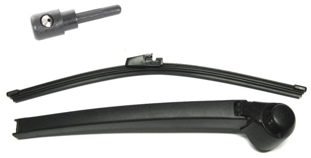 VW Tiguan 07-11 Heckscheibenwischerarm + Wischerblatt + Heckscheibenwaschdüse (2-teiliges Set)