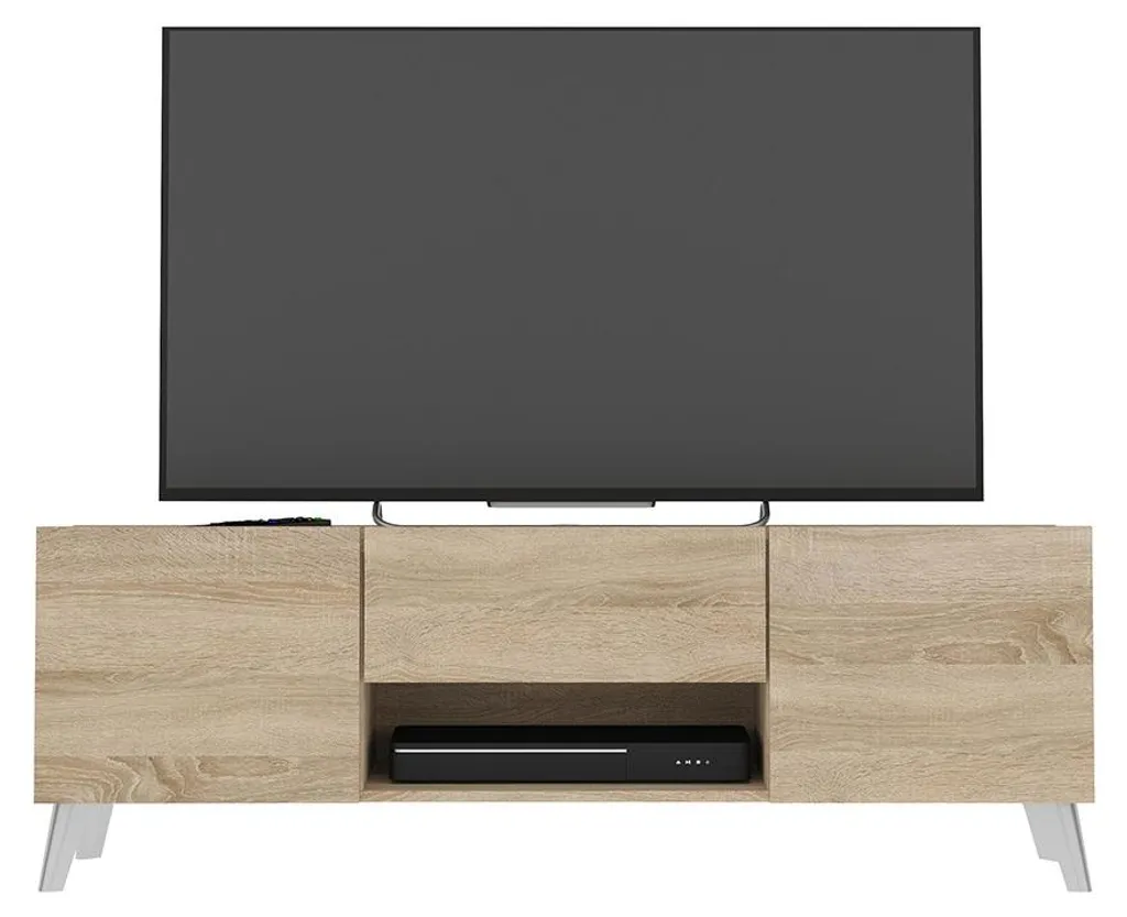 Meuble TV Brighton 2 : Rangez vos Câbles avec ce Meuble L140 cm - 2
