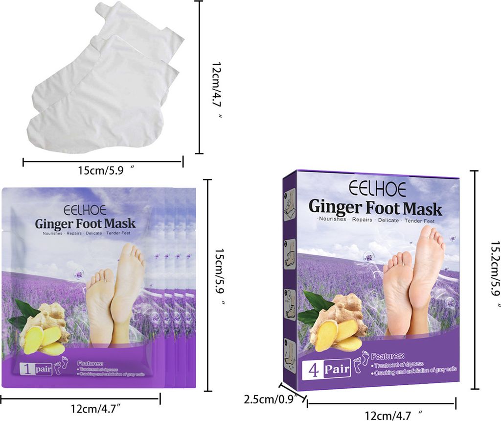 Fußpflege-Set Mit 3 Peeling-Masken & Silikonsocken – Für Weiche, Gepflegte Füße