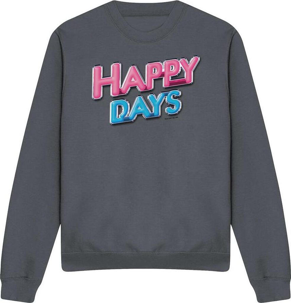 Happy Days - Sweatshirt für Herren/Damen Uni TV11270 (M) (Holzkohle)