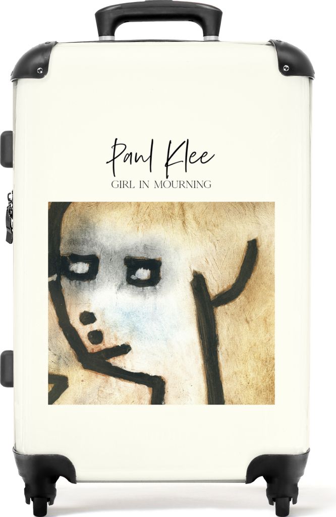 NoBoringSuitcases.com Großer Koffer - Kunst - Paul Klee - Frau - Zeichnung - Braun - Kombinationsschloss TSA - Hartschalen Trolley 4 Rollen - 72...
