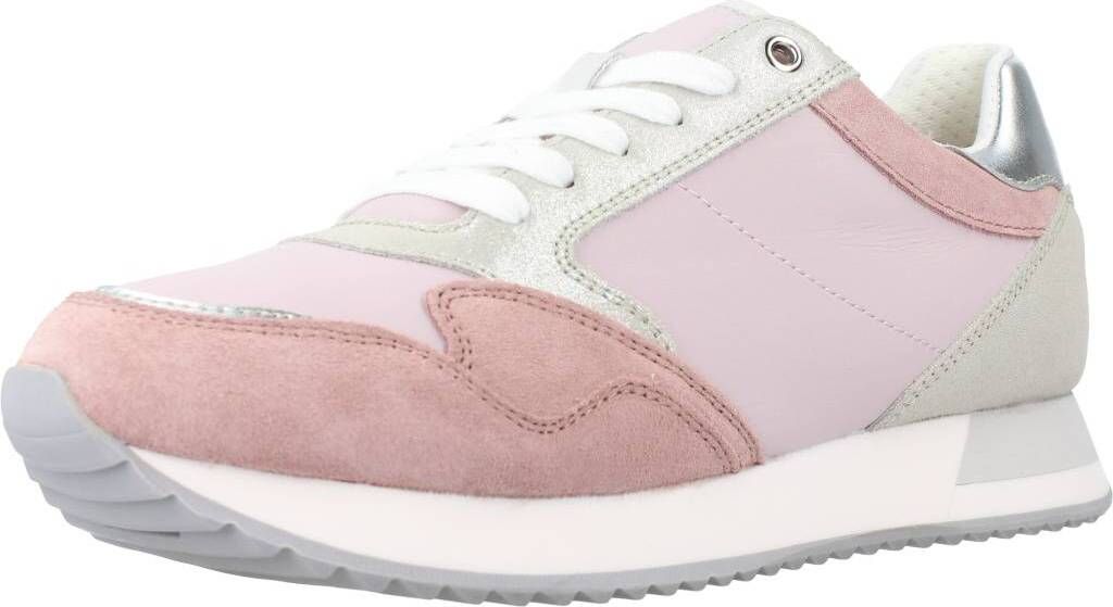 Geox D Doralea Frauen Schnürung Wildleder Nylon Turnschuhe Rosa – 3 Großbritannien - 36 EU - 6 US