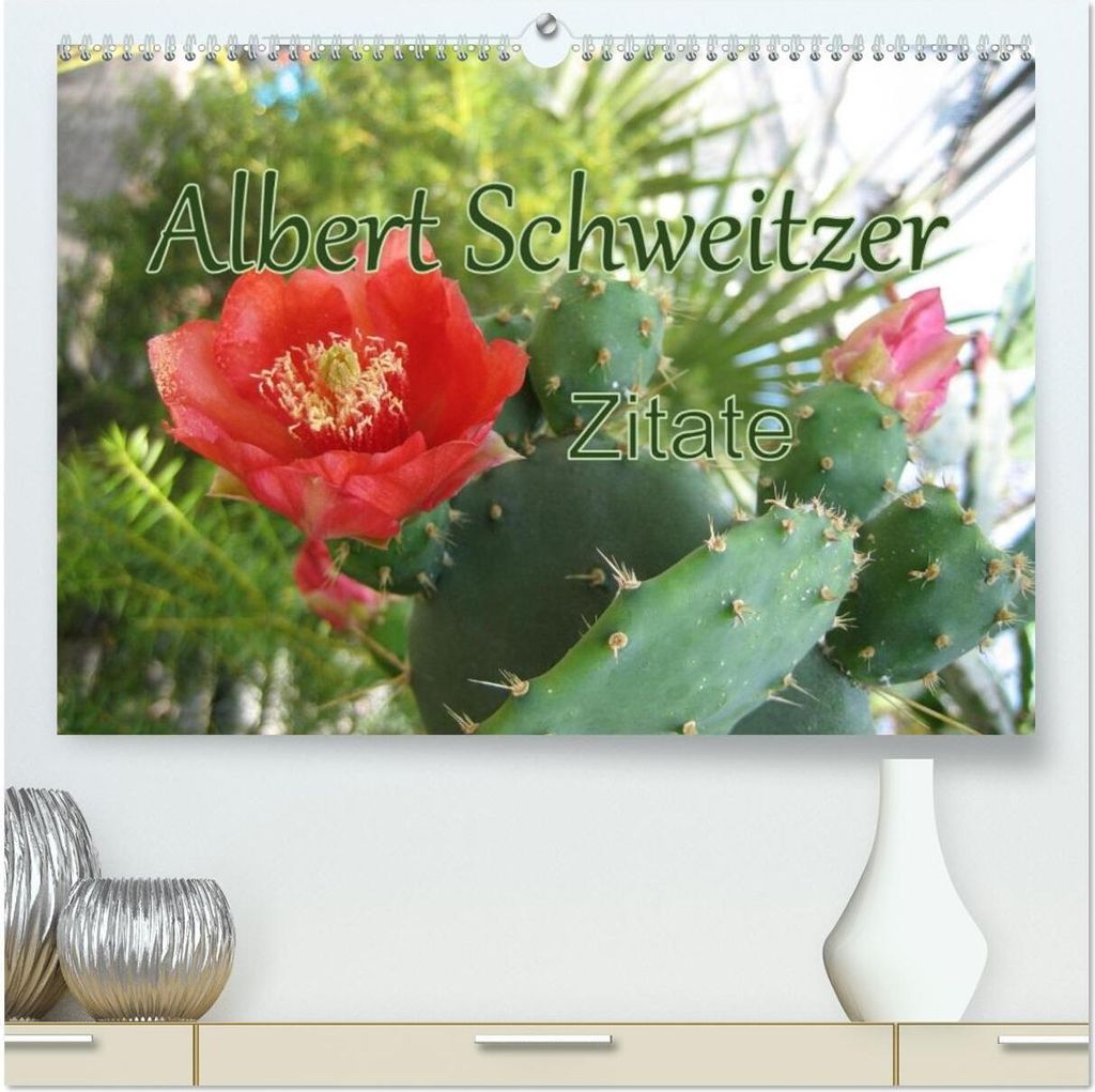 Albert Schweitzer Zitate (hochwertiger Premium Wandkalender 2026 DIN A2 quer), Kunstdruck in Hochglanz