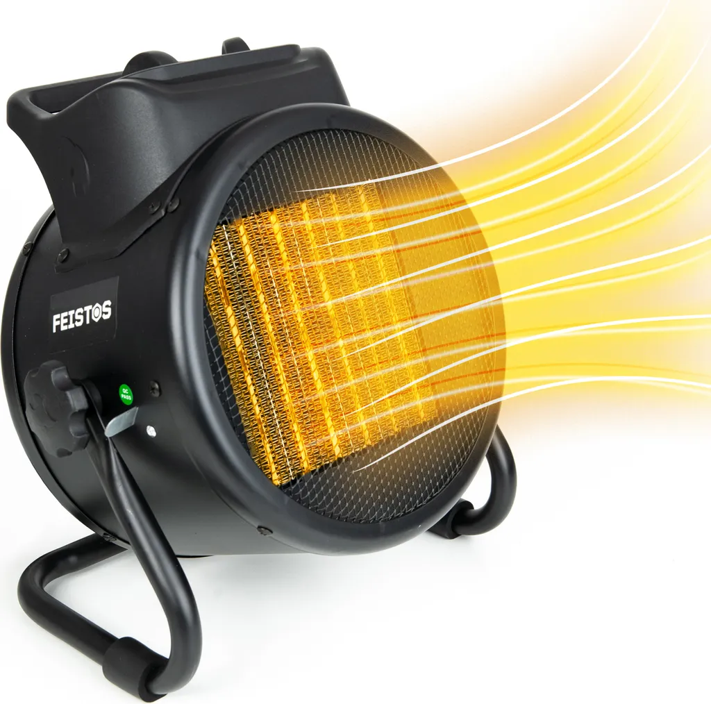 Radiateur soufflant céramique puissant 3000W Helios 3000 noir et jaune