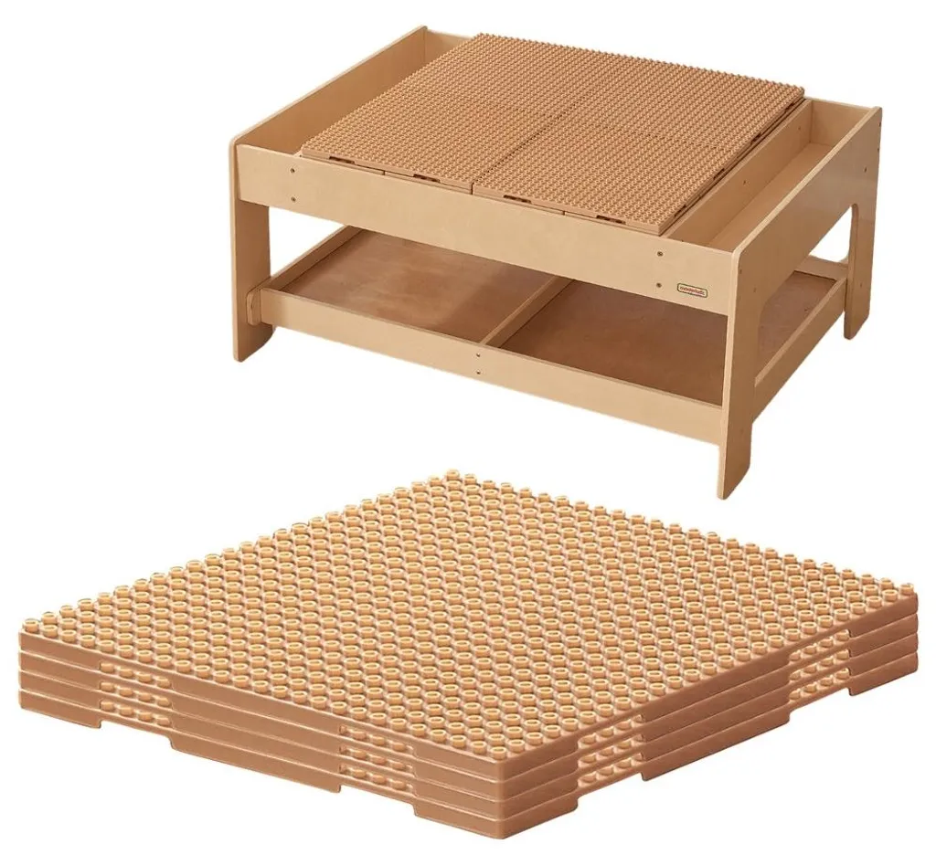 Plaques de Construction Empilables Masterkidz pour Briques et Blocs