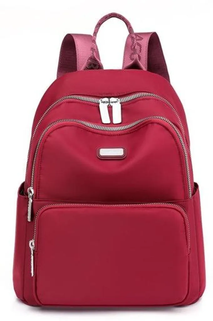 Sac de voyage femme imperméable bordeaux en tissu léger haute densité