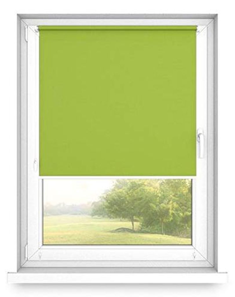 Time4blinds - Rollo ohne Kassette, 70x250 cm, Grüner Klee, Steuerung Links