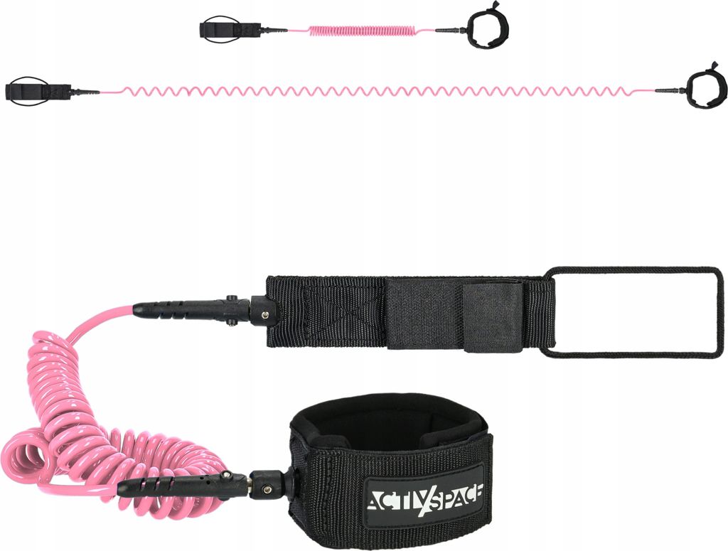 Sicherheitsschnur Für Brett Sup - Würfel Lanyard Einstellbar Rosa Und Schwarz