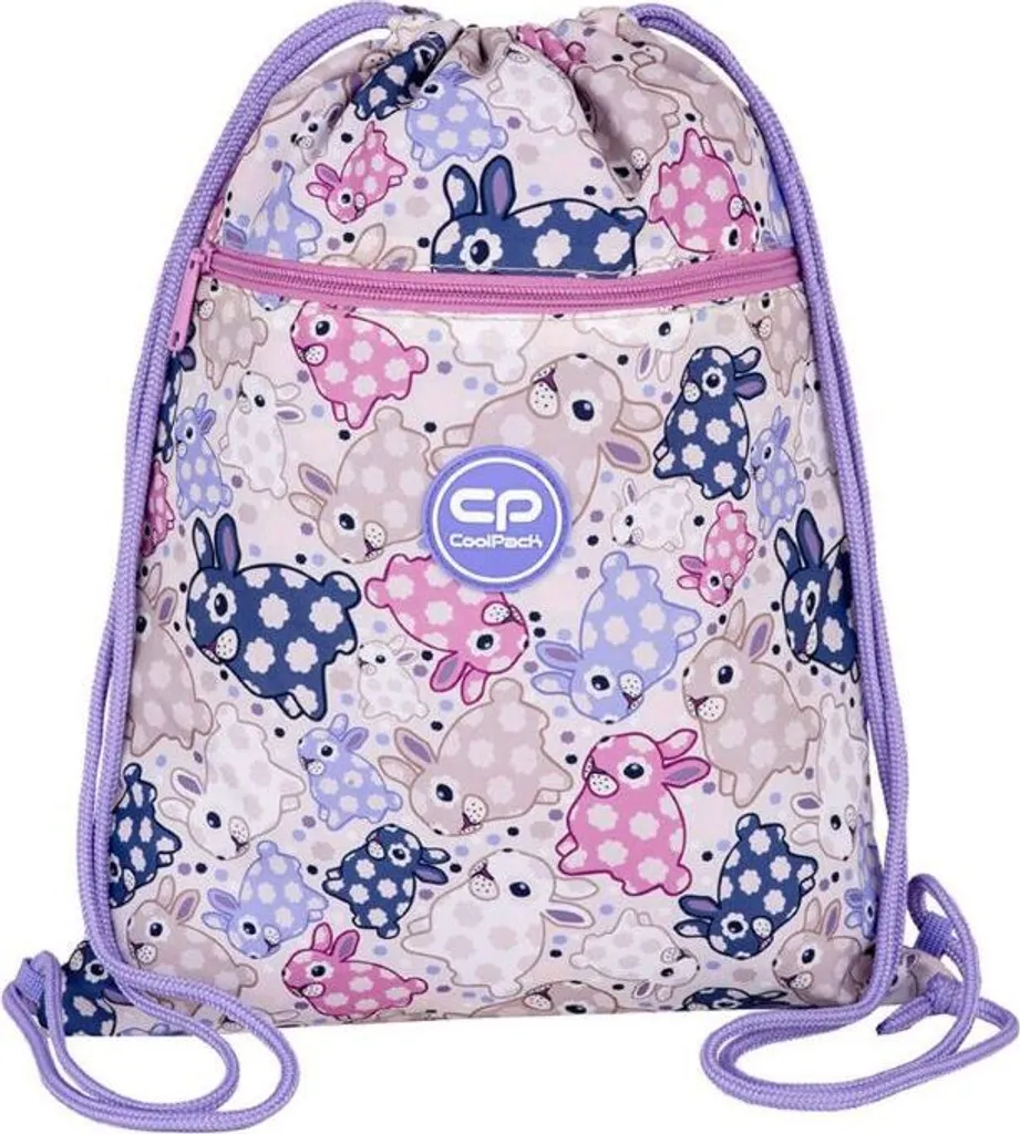 Sac à chaussures CoolPack pour le sport et l'école Vert White Bunny
