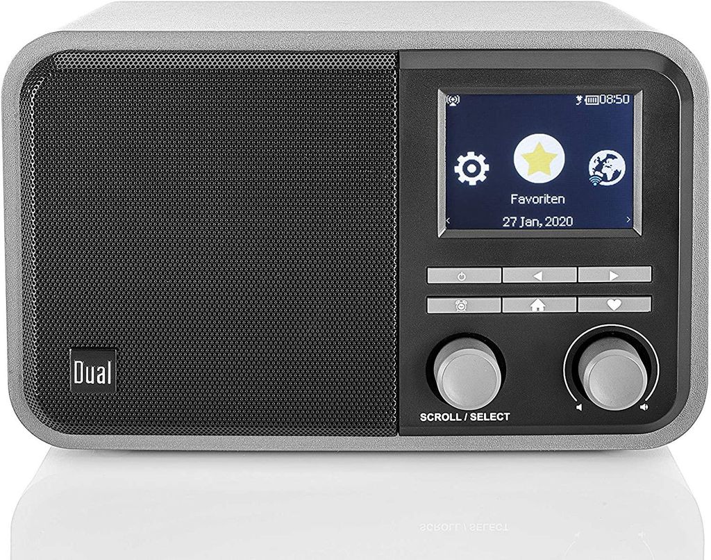 AUX schwarz UKW Digitalradio Dual MCR 4 Tischradio mit TFT-Farbdisplay DAB+ 