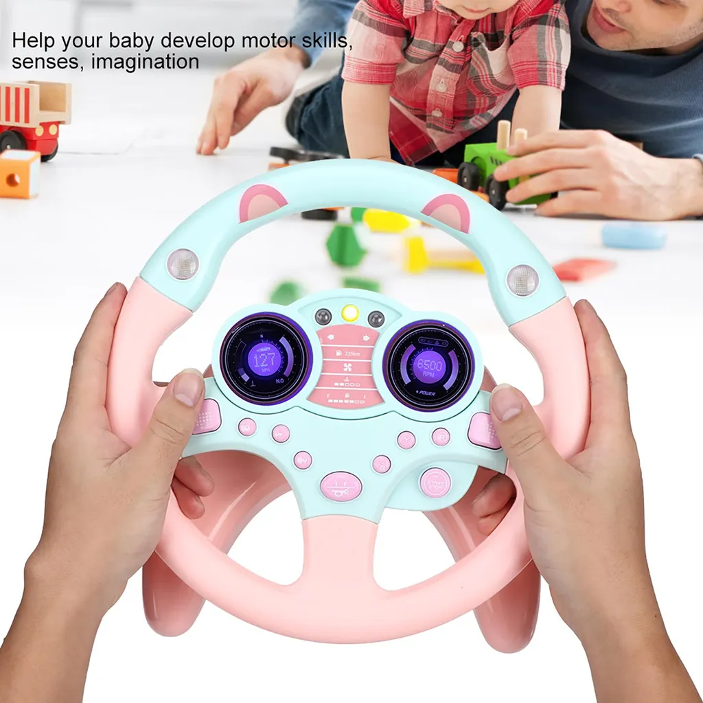 Jouet Éducatif Volant Rose Interactif avec Ventouse et Effets Sonores