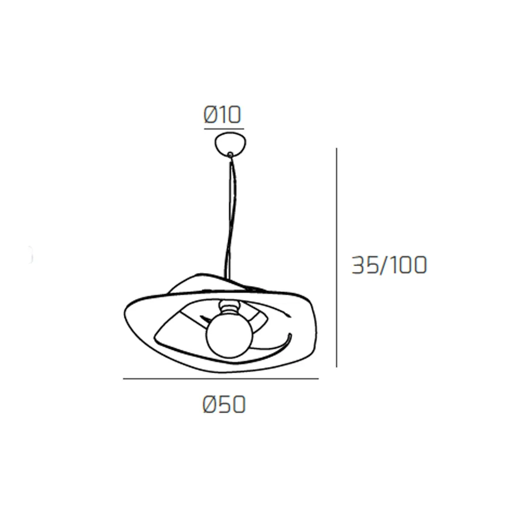 Grande suspension moderne sable 50cm - Solution éclairage design E27