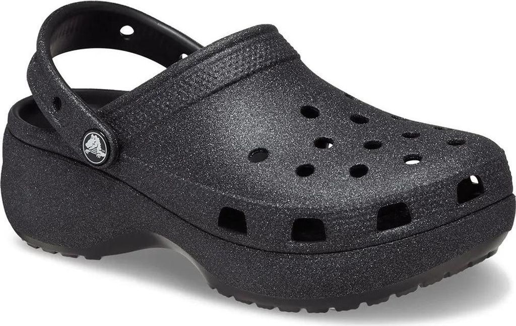 Crocs Classic Platform Glitter Holzschuhe Schwarz EU 39-40 Produktbild 