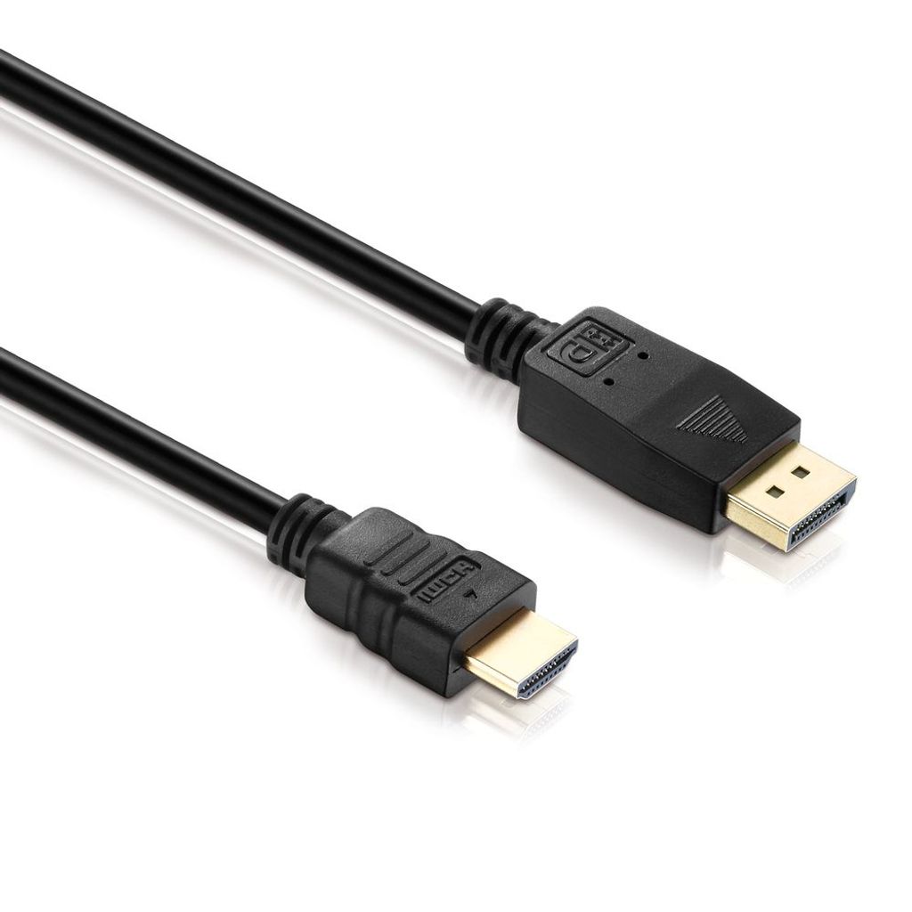 1,5 Meter Kabel Display Port auf HDMI DP Konverter HD TV Adapter Stecker schwarz 