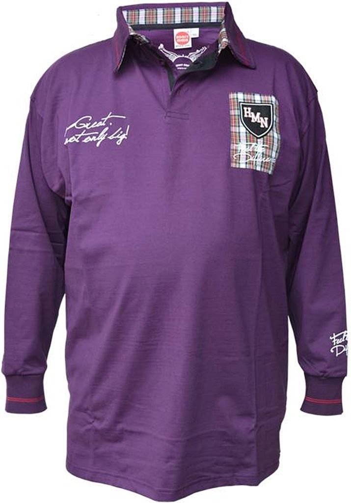Übergrößen Longsleeve HONEYMOON Feel the Difference 2 Farben violett 5XL