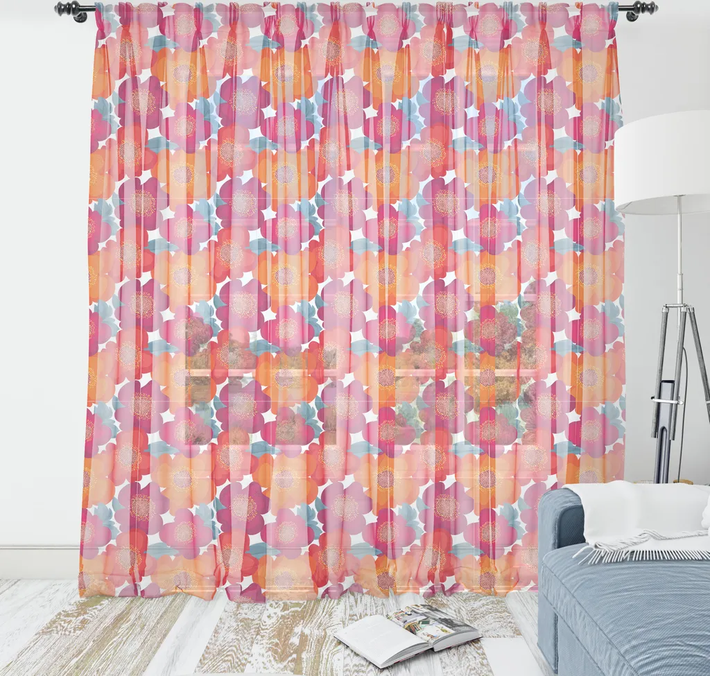 Arazzo Grande Formato ABAKUHAUS Poppy Blooms 240x274 | Raso Lavabile