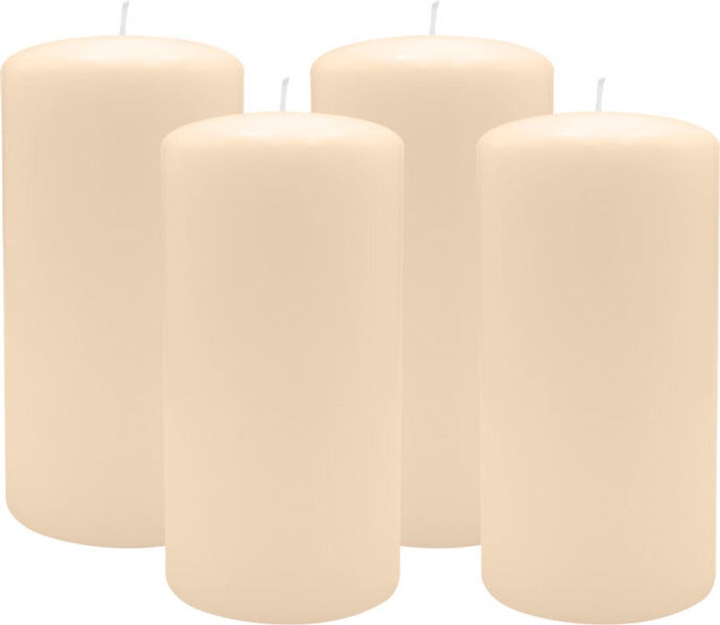 4er Set Adventskranzkerzen Vanilla Bisquit Ø 80 x 150 mm