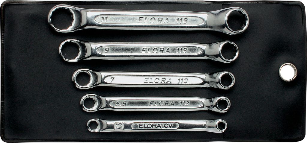 Elora Doppelringschlüssel-Satz, extra kurz, 3-teilig 6-0BA, ELORA-113S 3BA