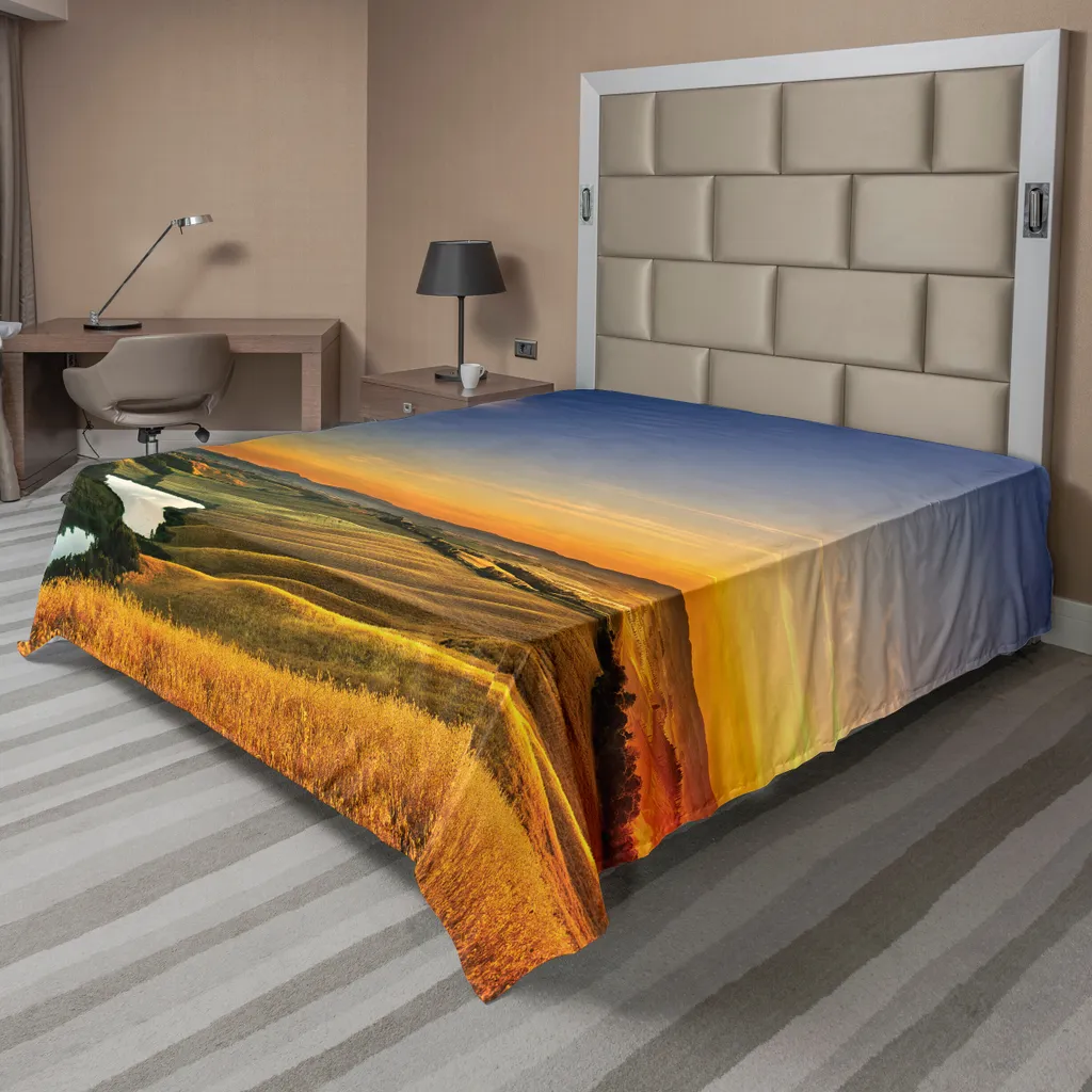 Drap de Lit Doux contre Irritations, Grand Format 275x260 Motif Nature
